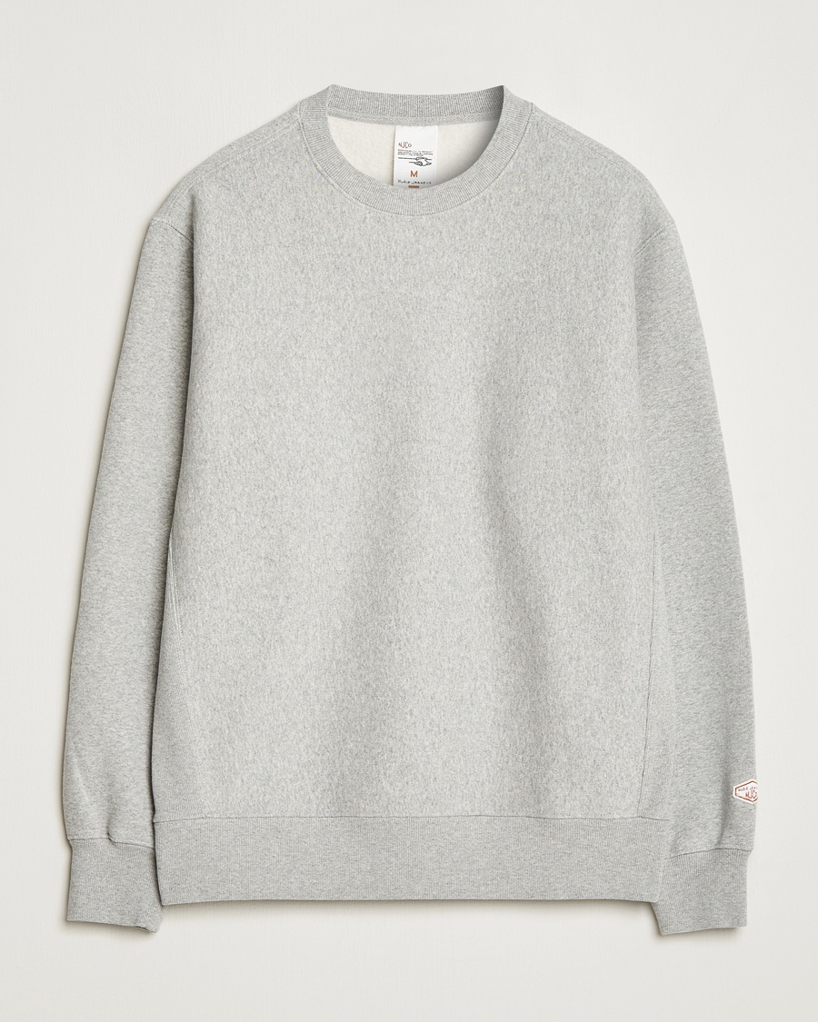 Nudie Jeans Hasse Crew Neck Sweatshirt Grey Melange – Gris