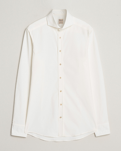 Homme |  | Stenströms | Slimline Cut Away Corduroy Shirt White