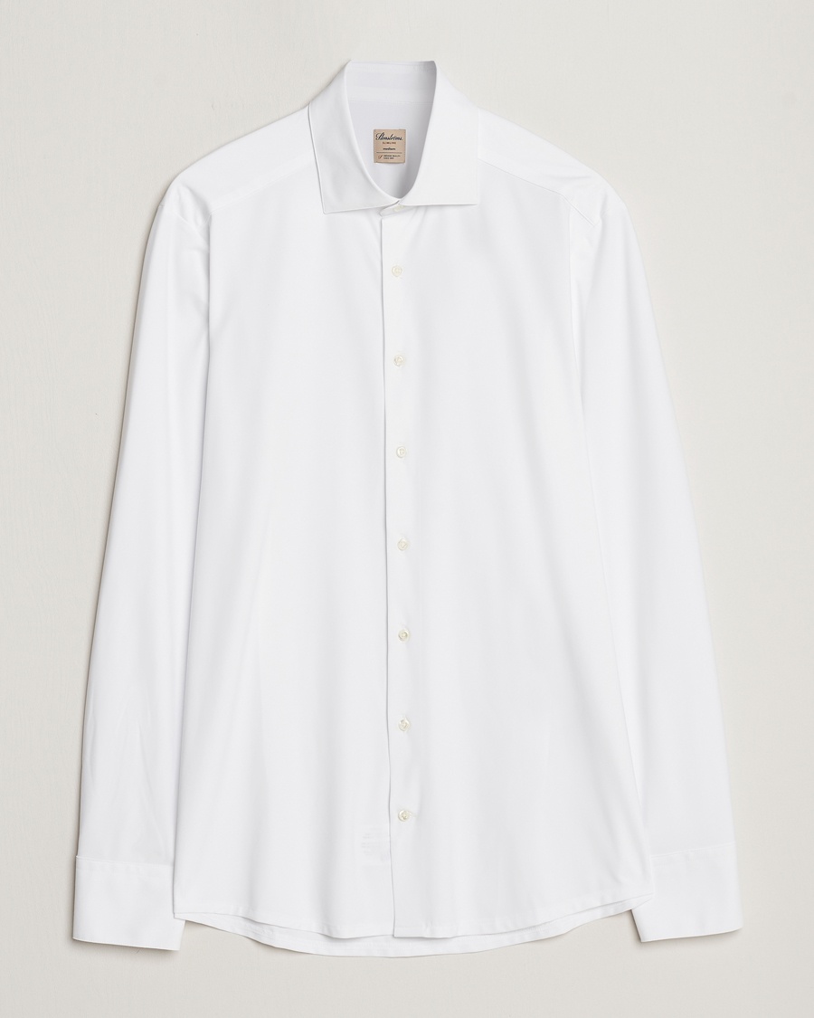 Stenströms Slimline Cut Away 4-Way Stretch Shirt White – Blanc