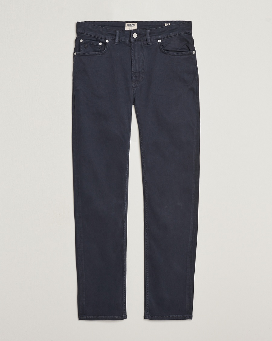 Morris James Brushed 5-Pocket Pant Blue – Bleu