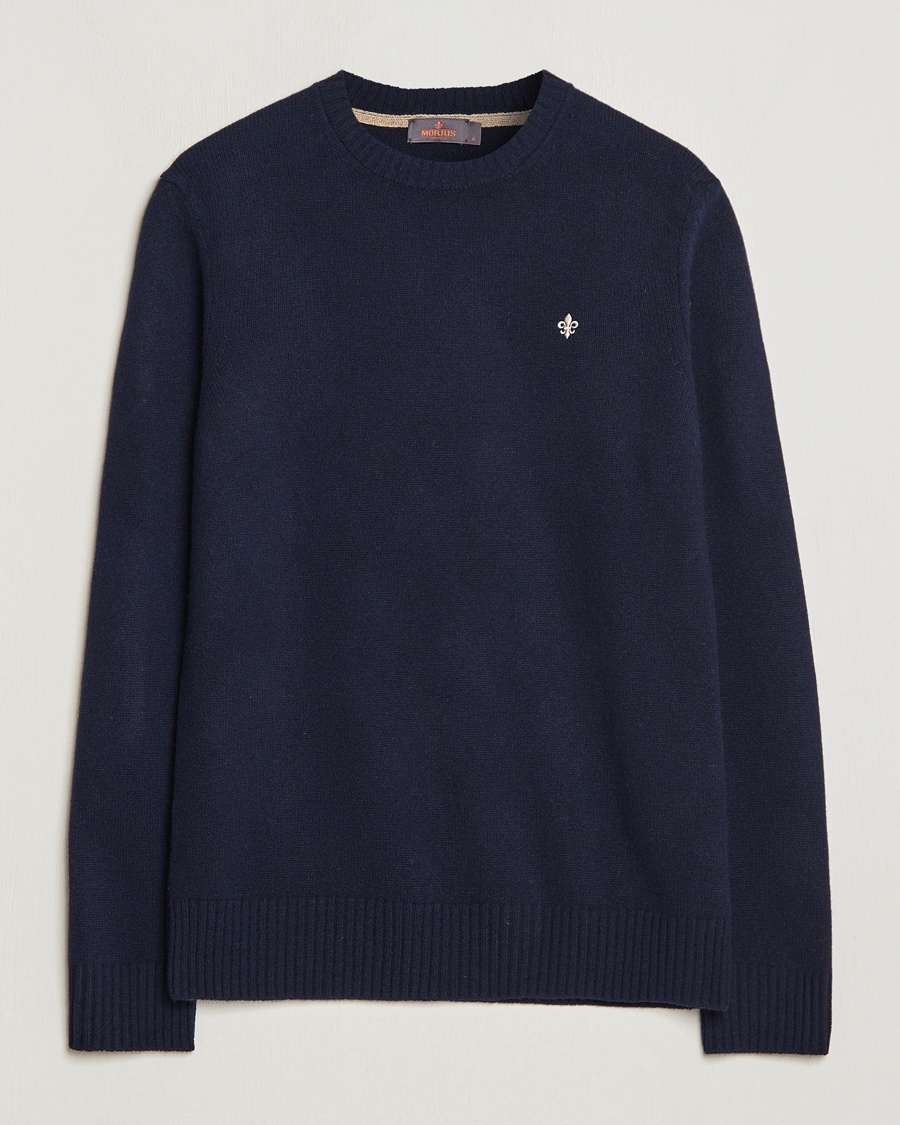 Morris Newton Crew Neck Navy – Bleu