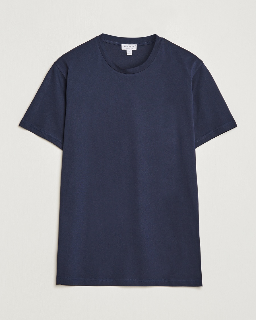 Sunspel Riviera Midweight T-Shirt Navy – Bleu
