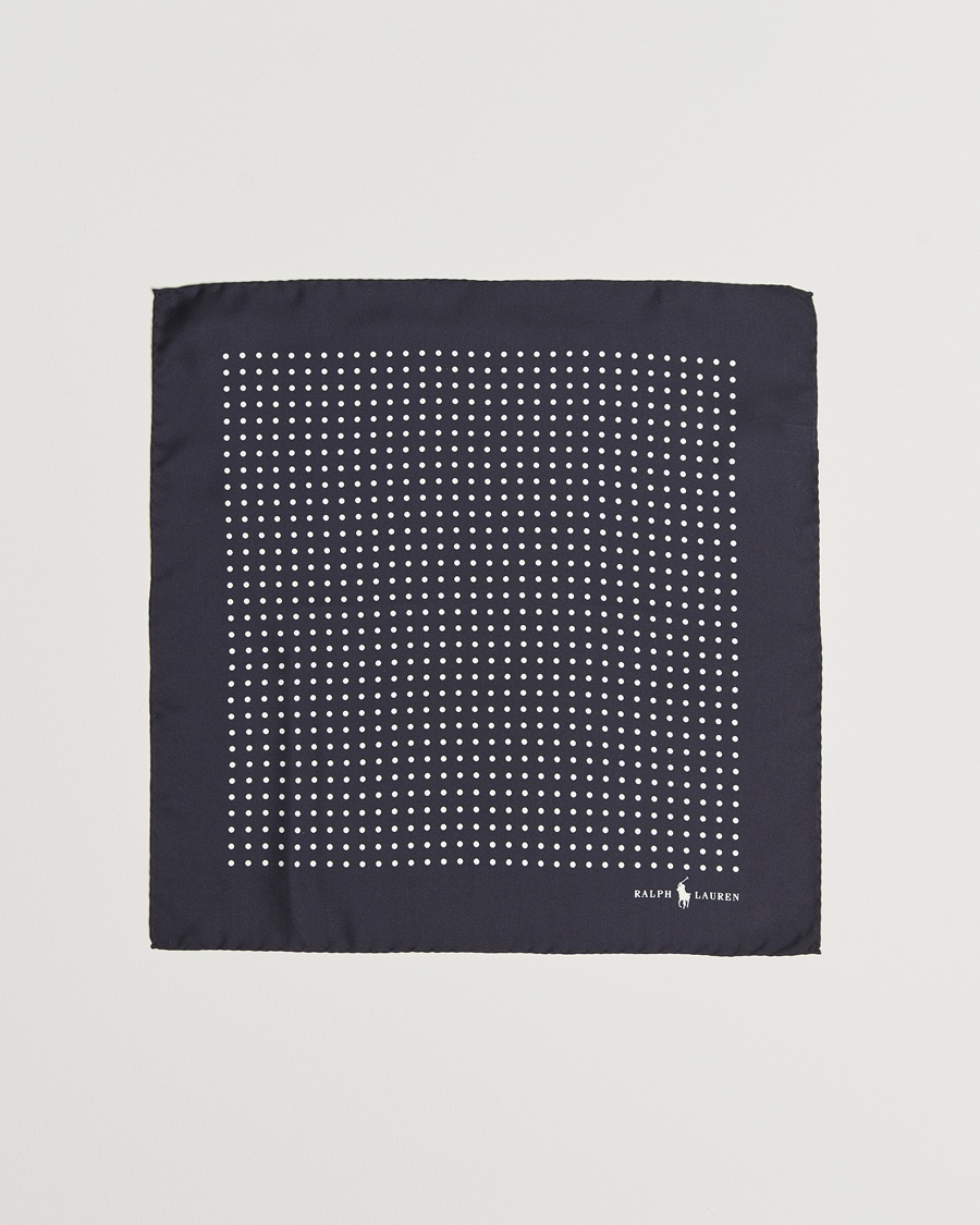 Polo Ralph Lauren Silk Dot Pocket Square Navy/White – Bleu