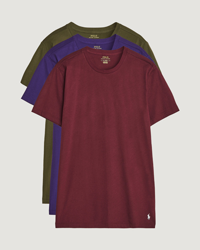 Homme | Polo Ralph Lauren | Polo Ralph Lauren | 3-Pack Crew Neck T-Shirt Wine/Green/Purple