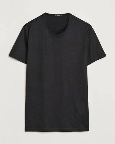  Filoscozia Pure Cotton Round Neck T-Shirt Black