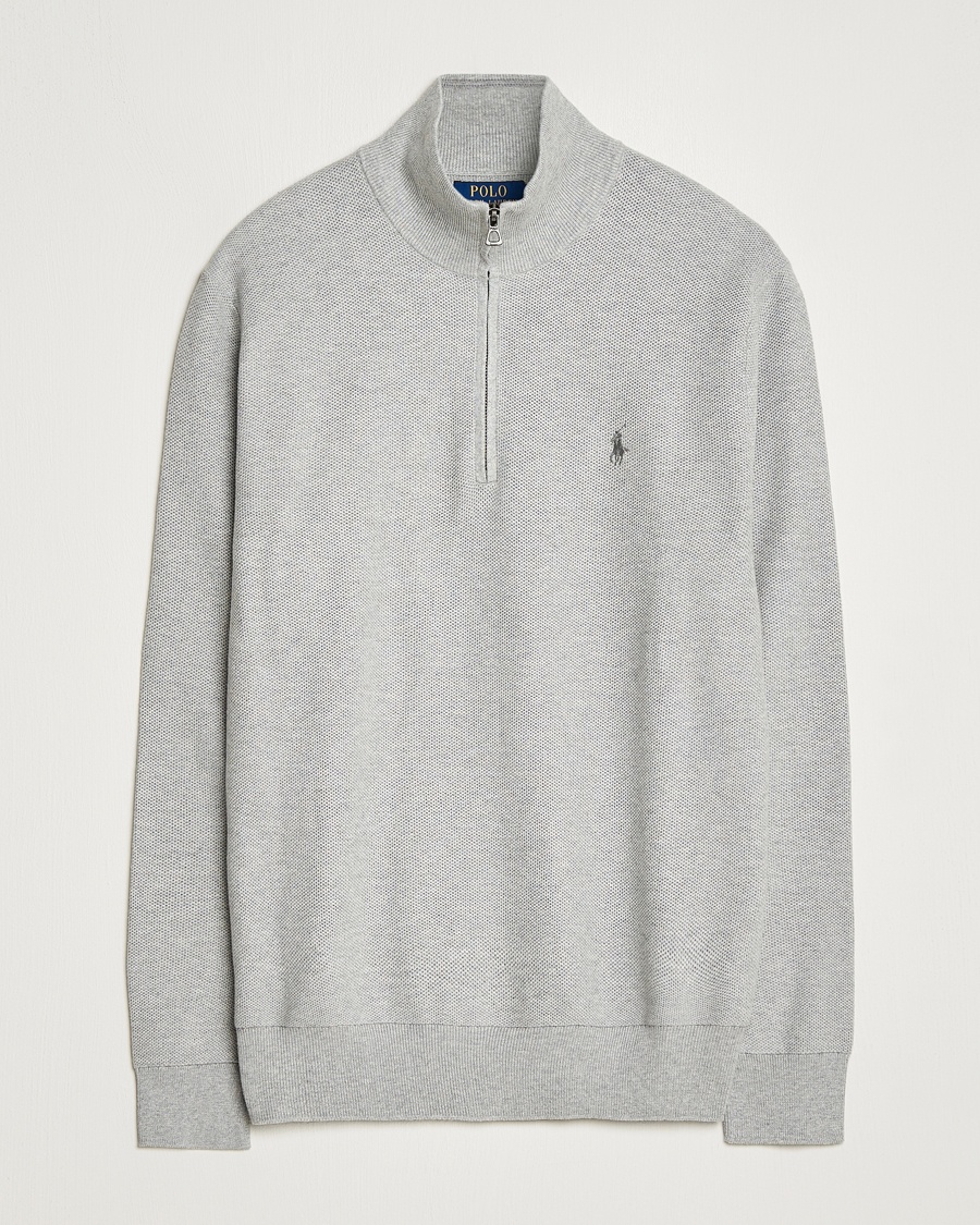 Polo Ralph Lauren Textured Half Zip Andover Heather – Gris