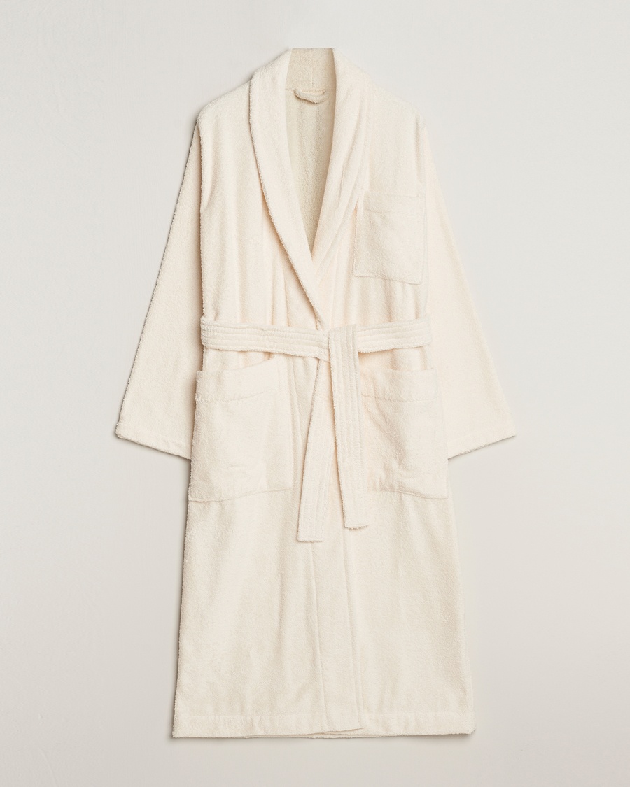 Tekla Organic Terry Bathrobe Ivory – Blanc