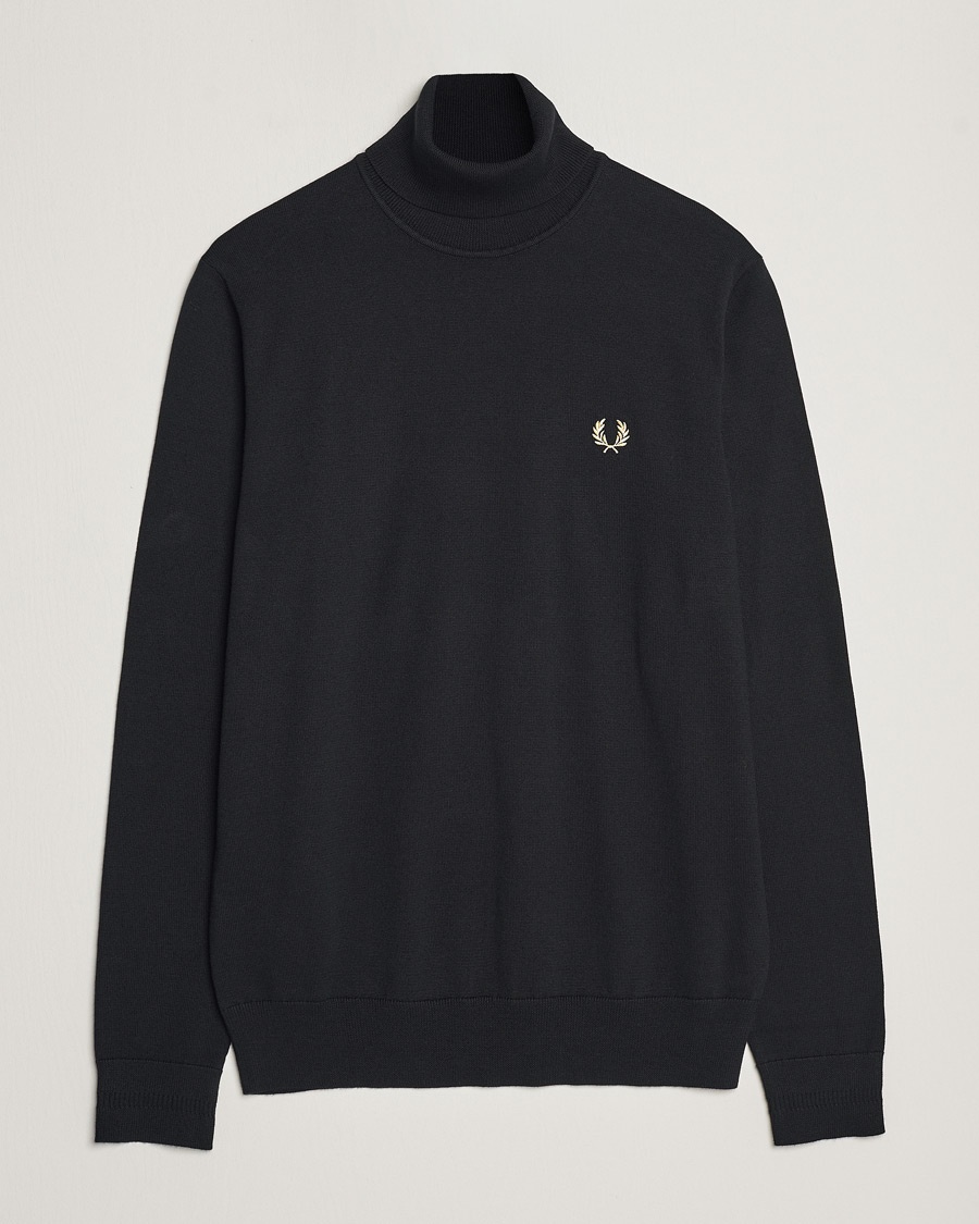Fred Perry Classic Rollnock Jumper Black – Noir