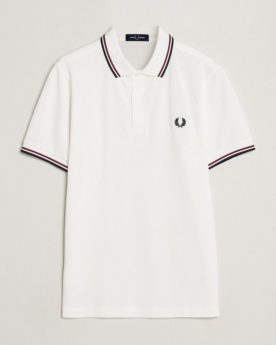 Fred Perry Twin Tipped Polo Shirt Snow White – Blanc
