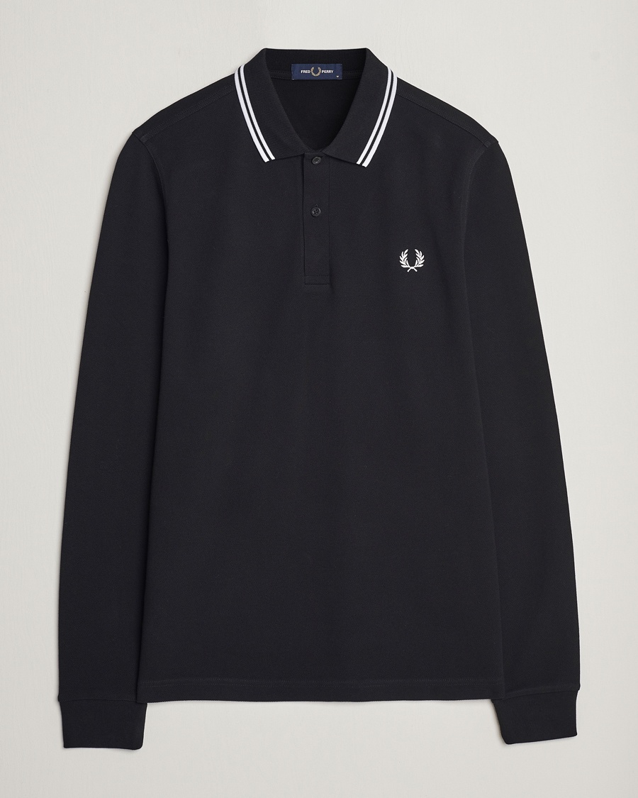 Fred Perry Long Sleeve Twin Tipped Shirt Black – Noir