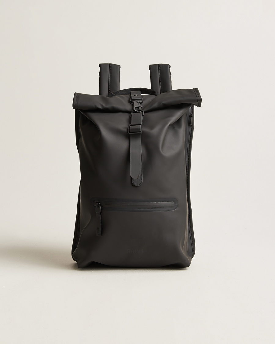 RAINS Rolltop Rucksack Black – Noir