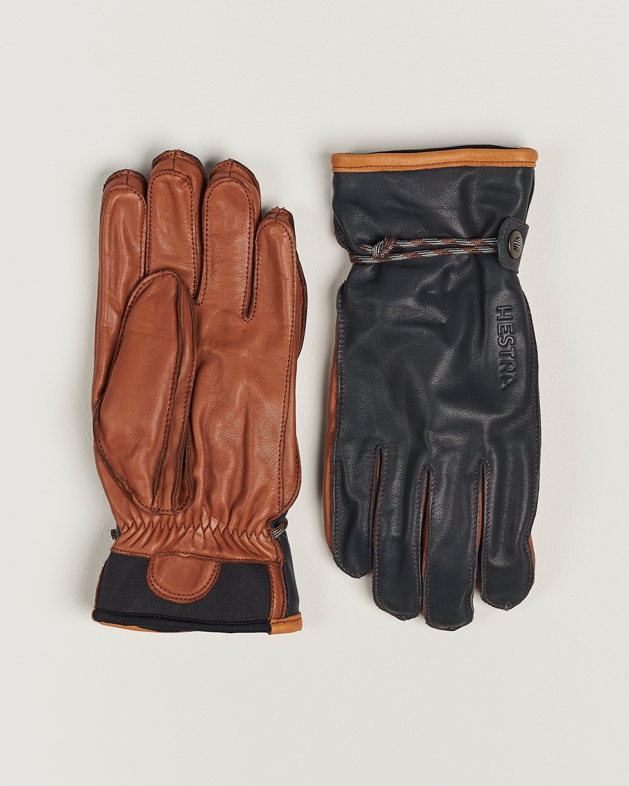 Hestra Wakayama Leather Ski Glove Navy/Brown – Bleu