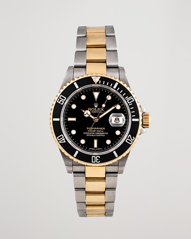 Homme | Pre-Owned & Vintage Watches | Rolex Pre-Owned | Submariner 16613 Oyster Perpetual Two Tone Black Steel Black