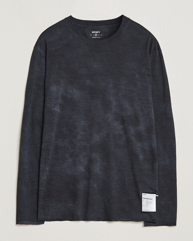 Homme | T-Shirts | Satisfy | CloudMerino Long Sleeve T-Shirt Batik Black