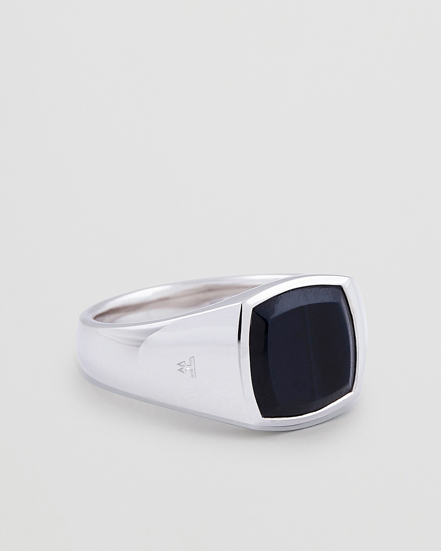Tom Wood Kay Ring Blue Hawk Eye – Argent