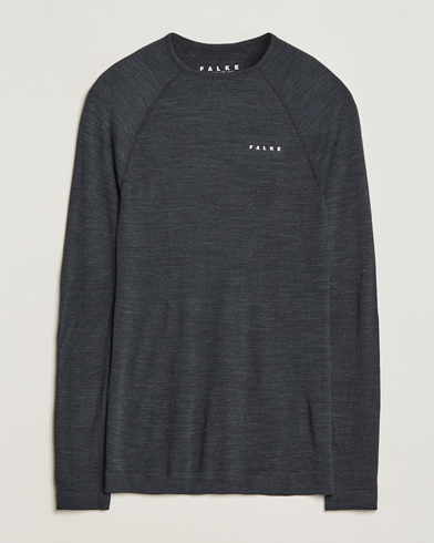 Homme | Sous-vêtements thermiques | Falke Sport | Falke Long Sleeve Wool Tech Shirt Black