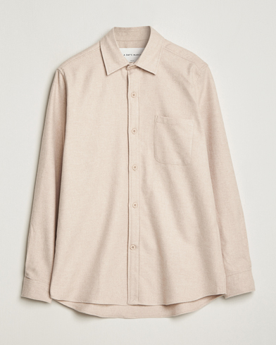 Homme | Soldes | A Day's March | Redhill Heavy Flanell Shirt Sand