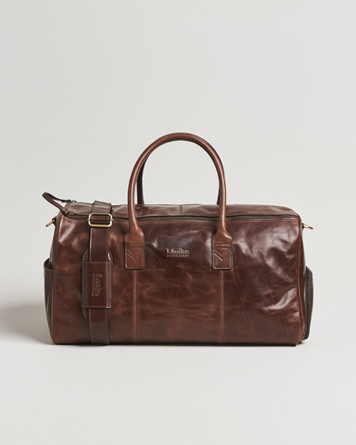 Loake Shoemakers Devon Leather Travel Bag Dark Brown – Marron