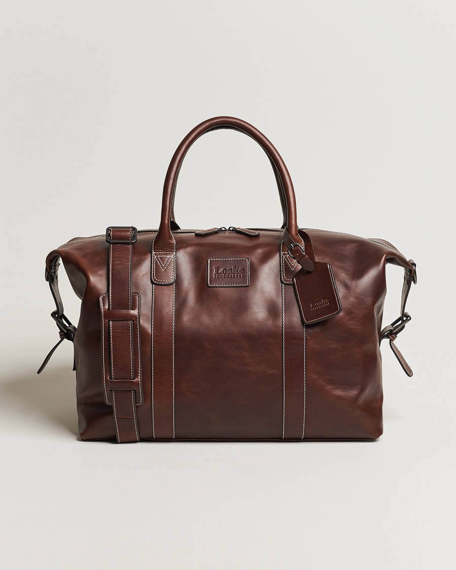 Loake Shoemakers Balmoral Veg Tanned Leather Overnight Bag Brown – Marron