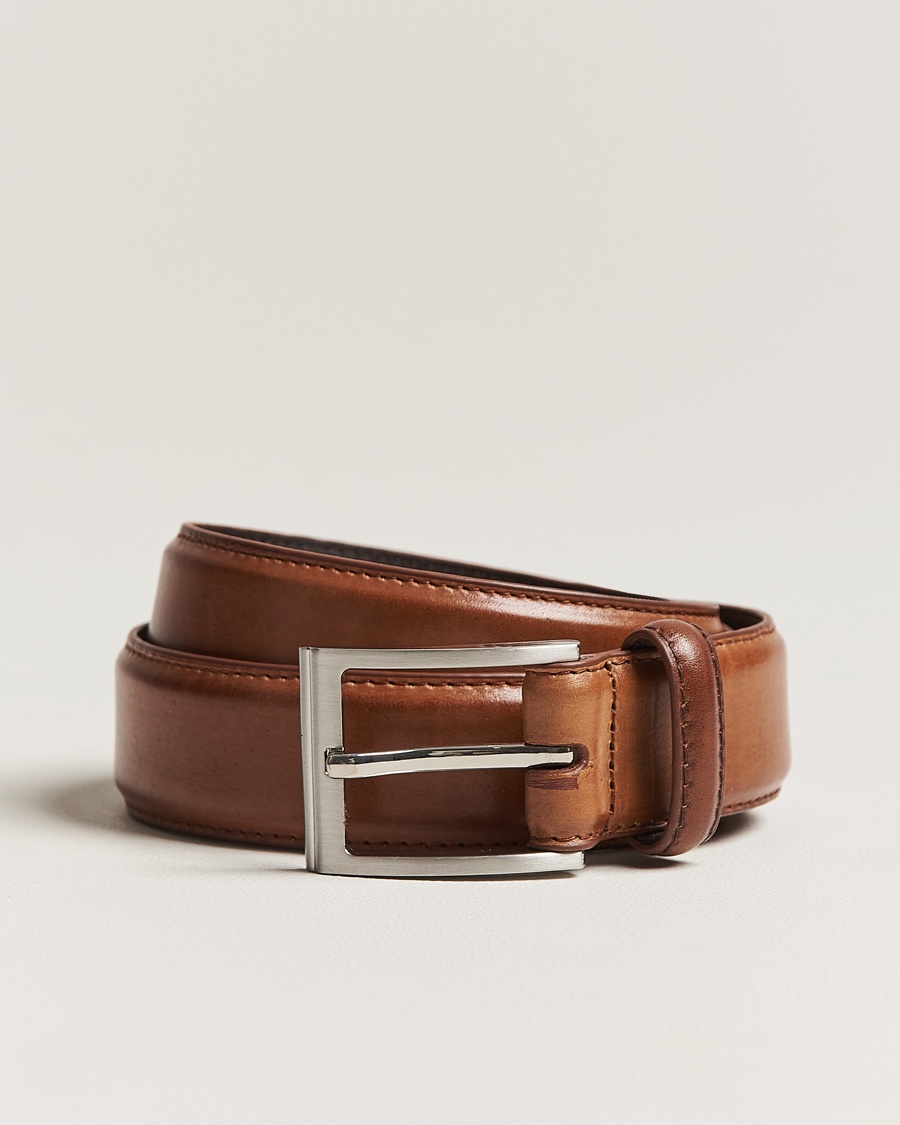 Loake Shoemakers Philip Leather Belt Cedar – Marron
