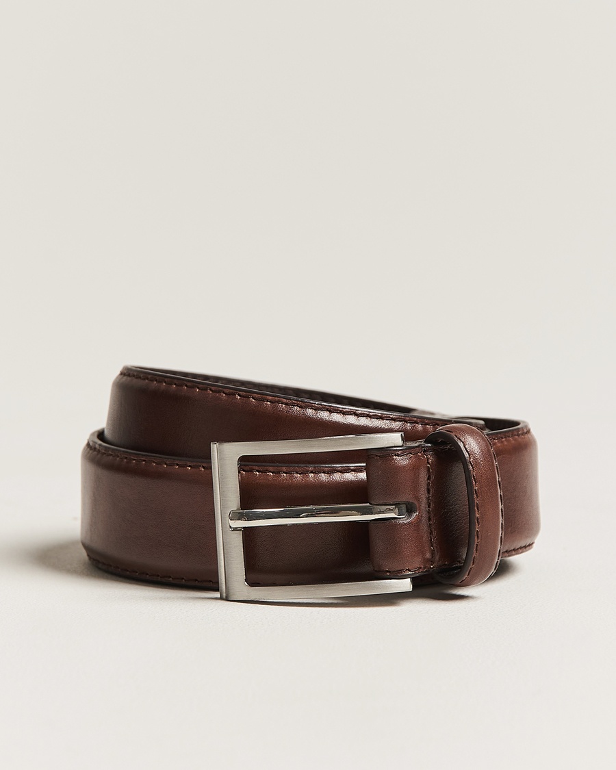 Loake Shoemakers Philip Leather Belt Dark Brown – Marron