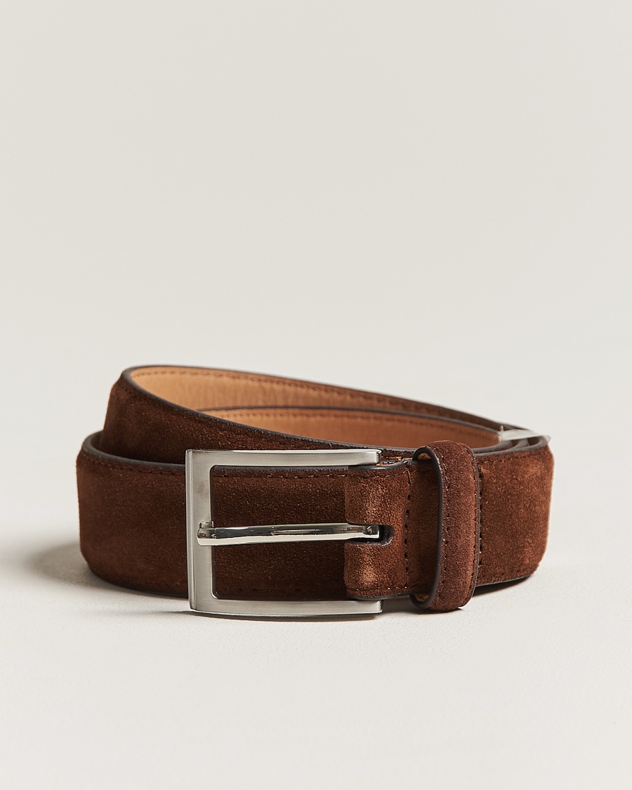 Loake Shoemakers William Suede Belt Brown – Marron