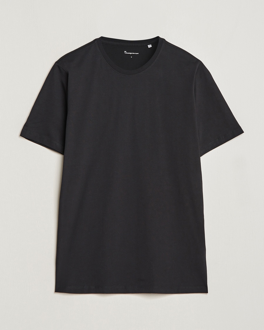 KnowledgeCotton Apparel Agnar Basic T-Shirt Jet Black – Noir