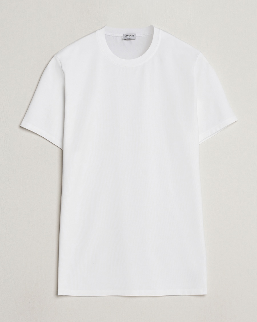 Zimmerli of Switzerland Pureness Modal Crew Neck T-Shirt White – Blanc