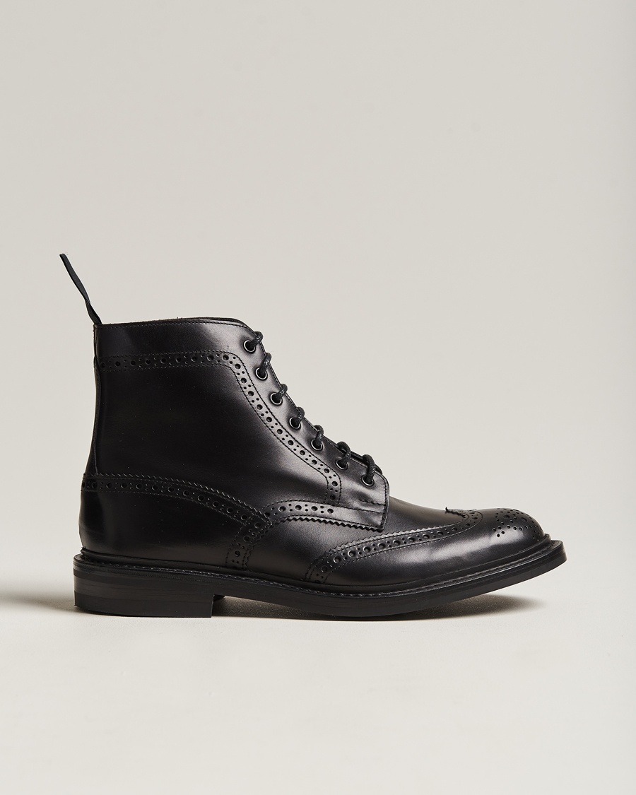 Tricker's Stow Dainite Country Boots Black Calf – Noir