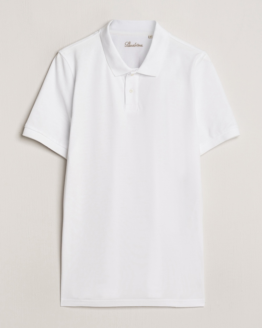 Stenströms Organic Cotton Piquet Polo Shirt White – Blanc