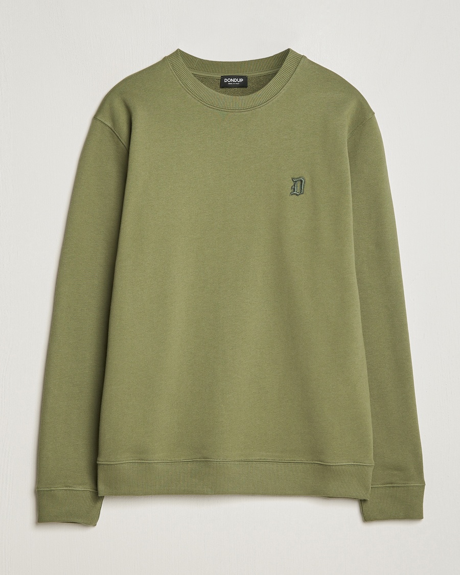 Dondup Loco Crew Neck Sweatshirt Olive Green – Vert