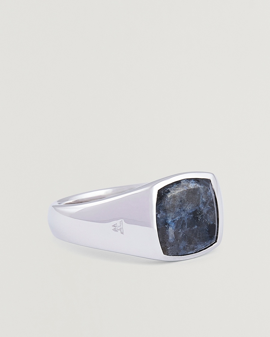 Tom Wood Kay Ring Larvikite – Argent