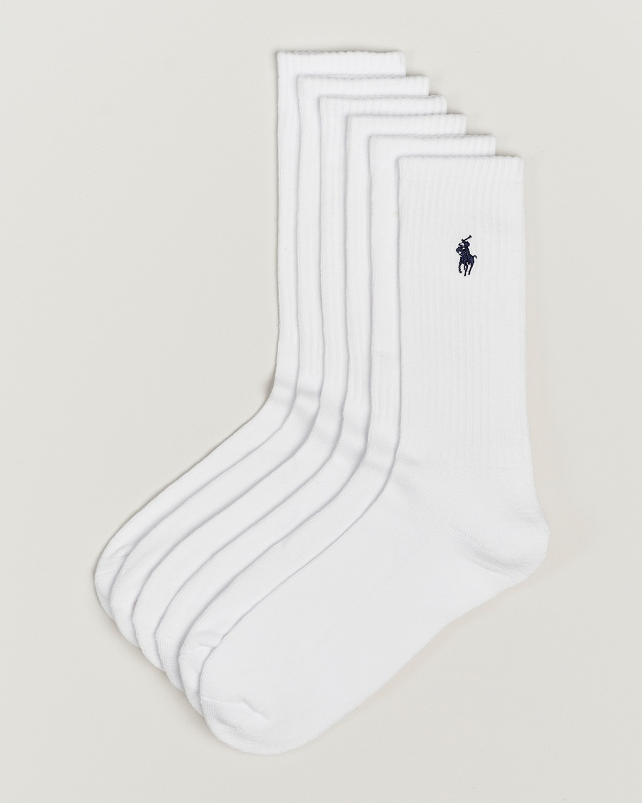 Polo Ralph Lauren Polo Ralph Lauren6-Pack Sport Crew SockWhite – Blanc