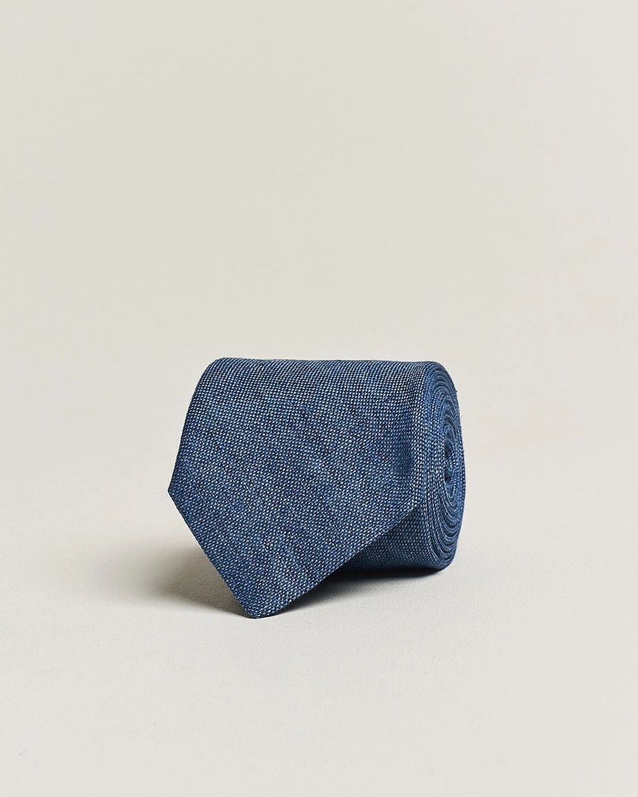 Amanda Christensen Amanda ChristensenHopsack Linen 8cm TieBlue – Bleu