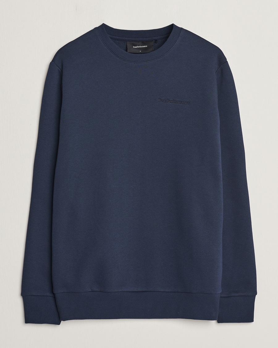 Peak Performance Original Logo Crew Neck Sweatshirt Blue Shadow – Bleu