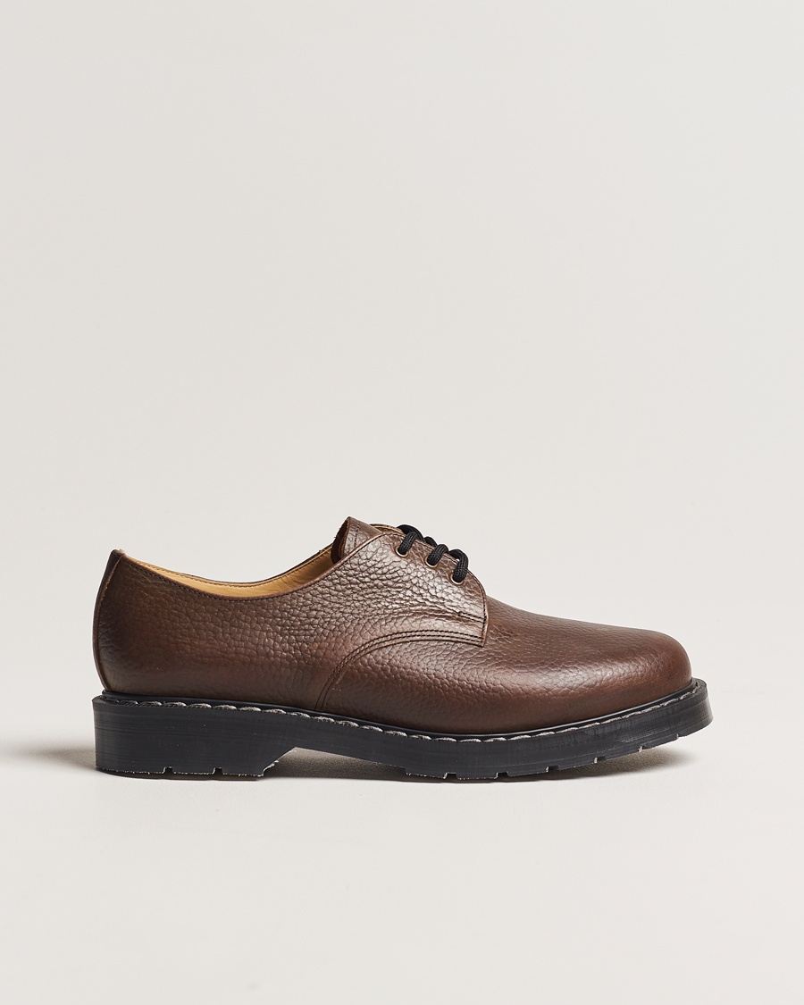 Solovair 3 Eye Gibson Shoe Brown Grain – Marron