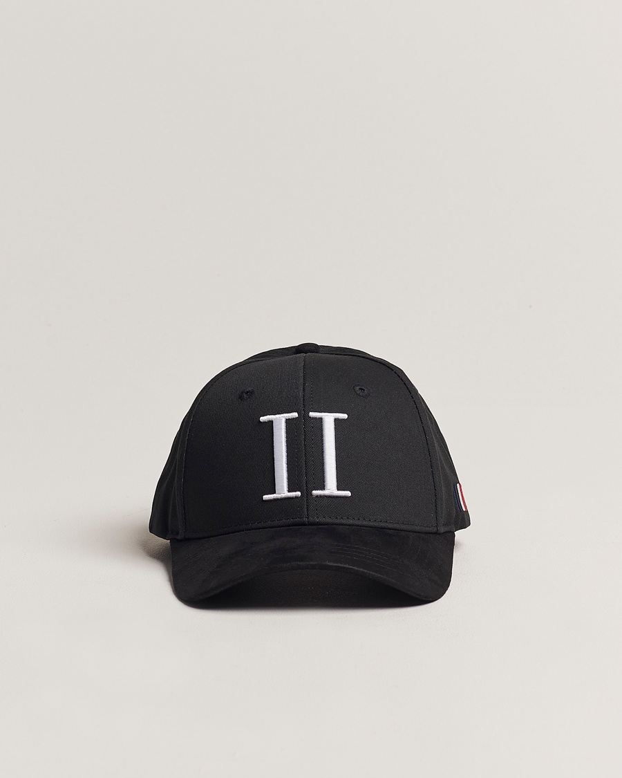 LES DEUX Baseball Cap Suede II Black/White – Noir