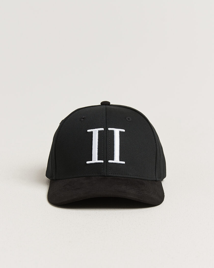 LES DEUX Baseball Cap Suede II Black/White – Noir