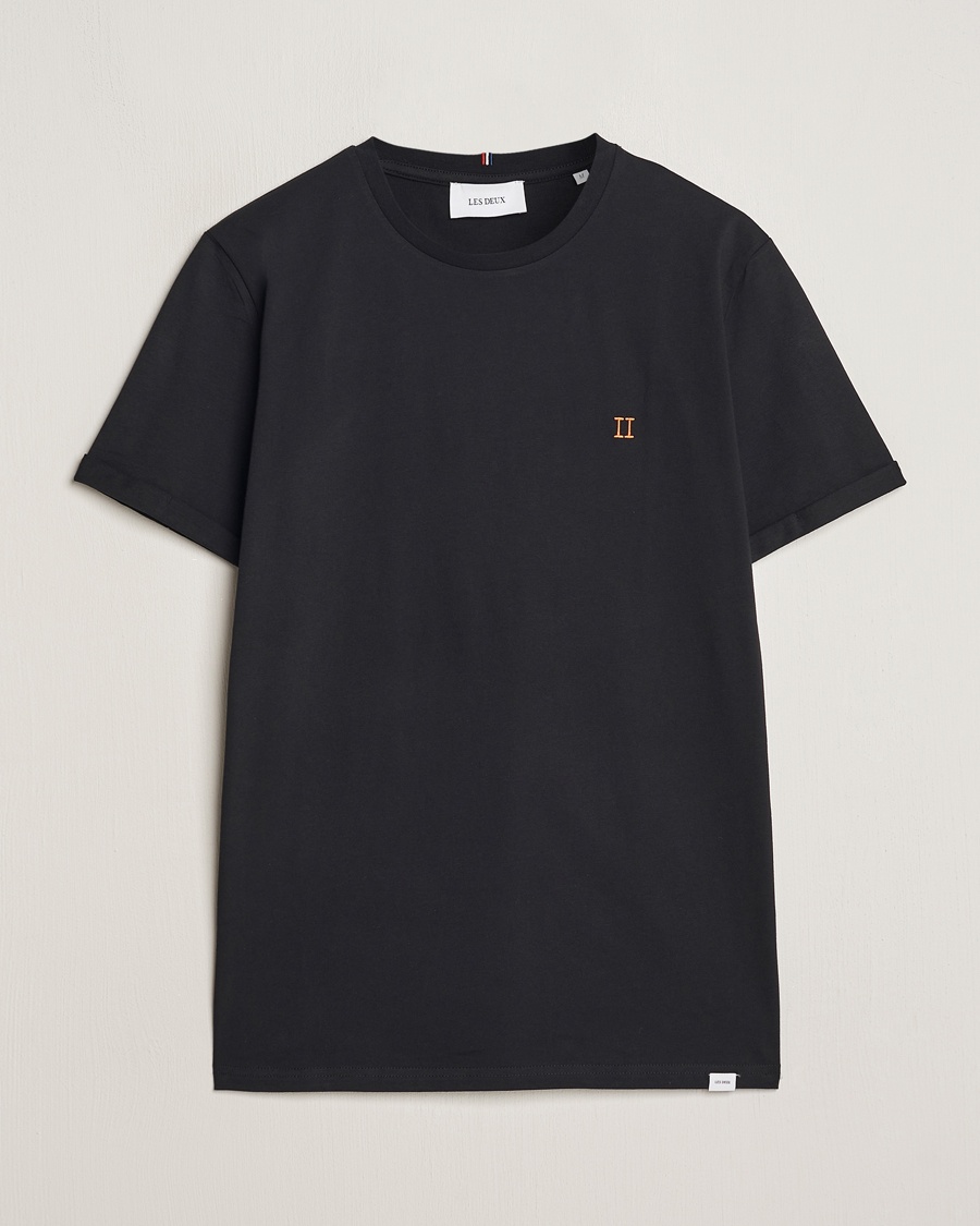 LES DEUX Nørregaard Cotton T-Shirt Black – Noir
