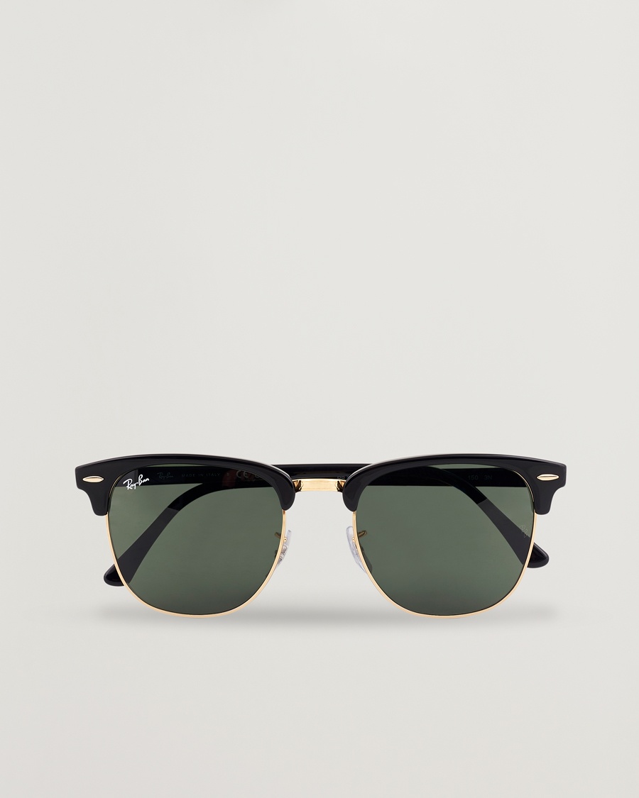 Ray-Ban Clubmaster Sunglasses Ebony/Crystal Green – Vert