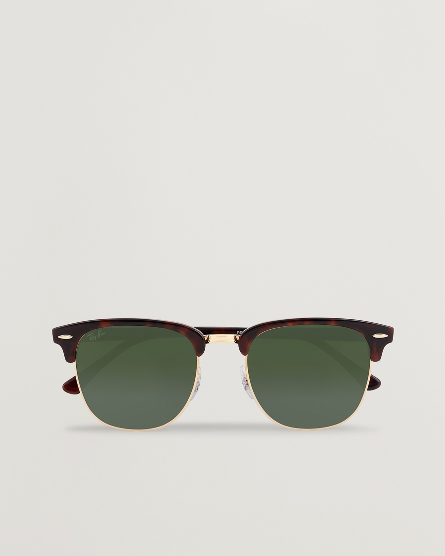 Ray-Ban Clubmaster Sunglasses Mock Tortoise/Crystal Green – Vert