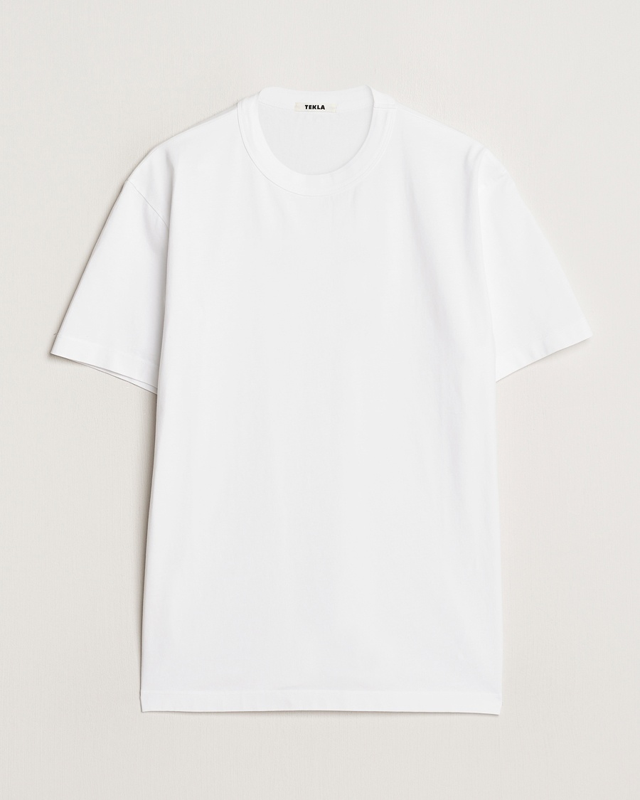 Tekla Organic Cotton Sleeping T-Shirt White – Blanc