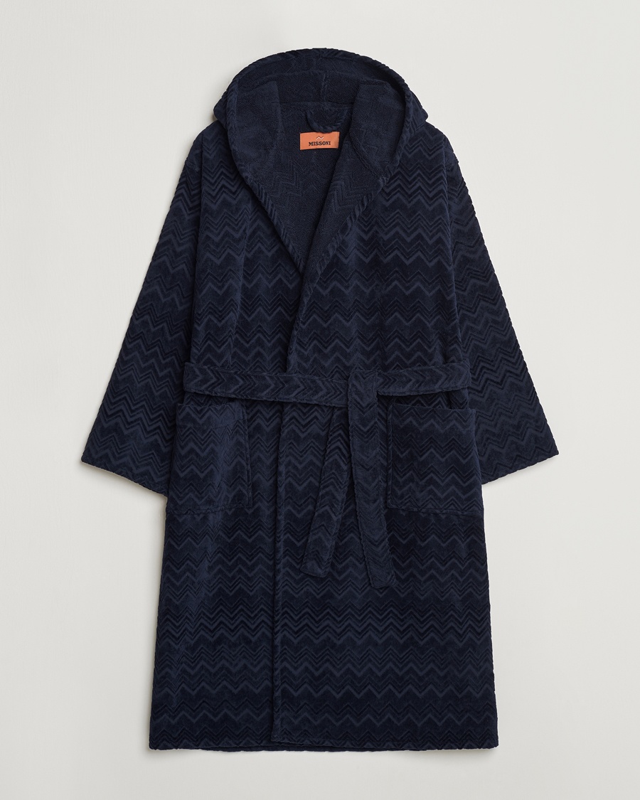 Missoni Home Chalk Bath Robe Navy – Bleu