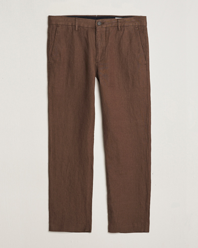  Theo Linen Trousers Cocoa Brown