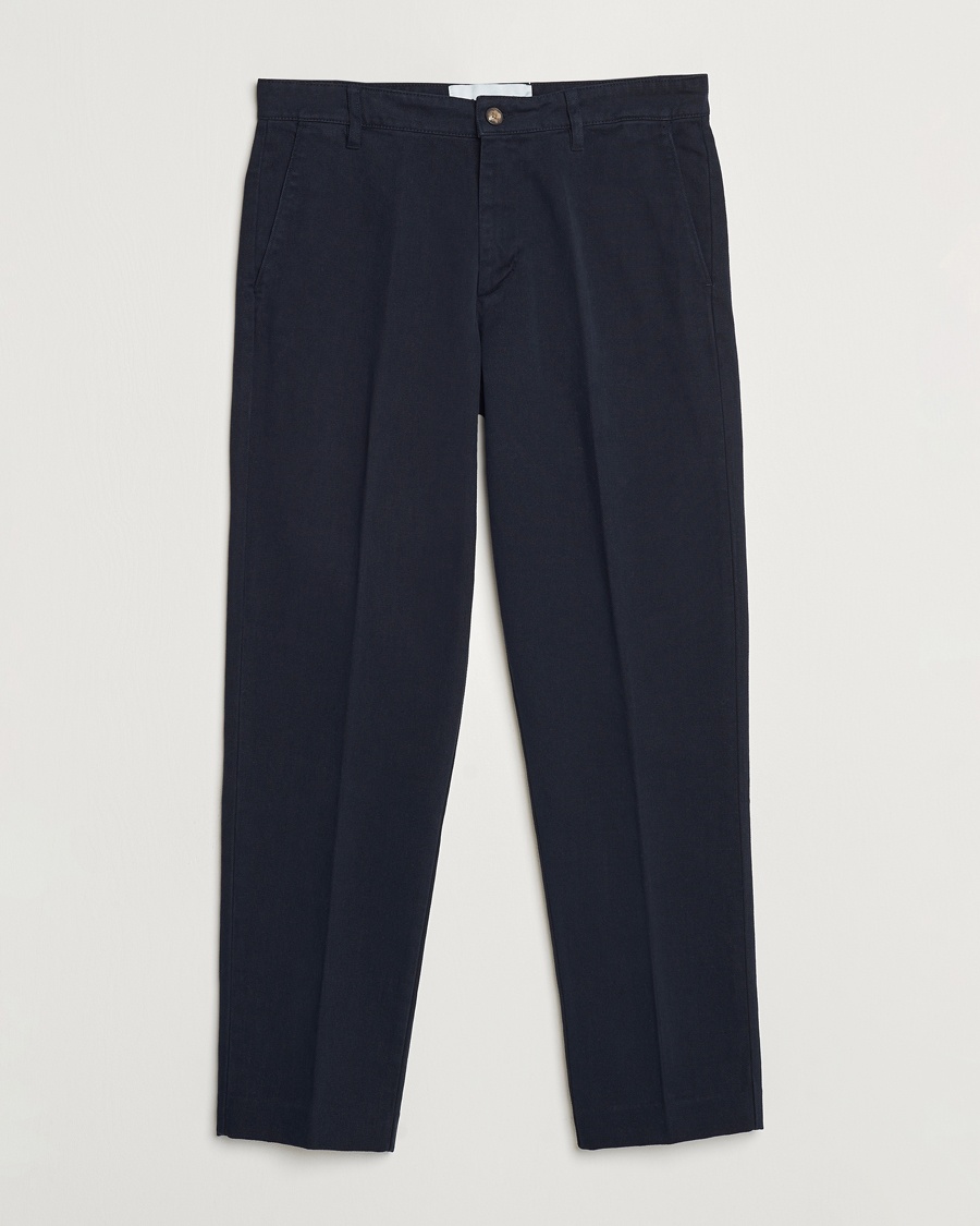 A Day's March Miller Cotton/Lyocell Trousers Navy – Bleu
