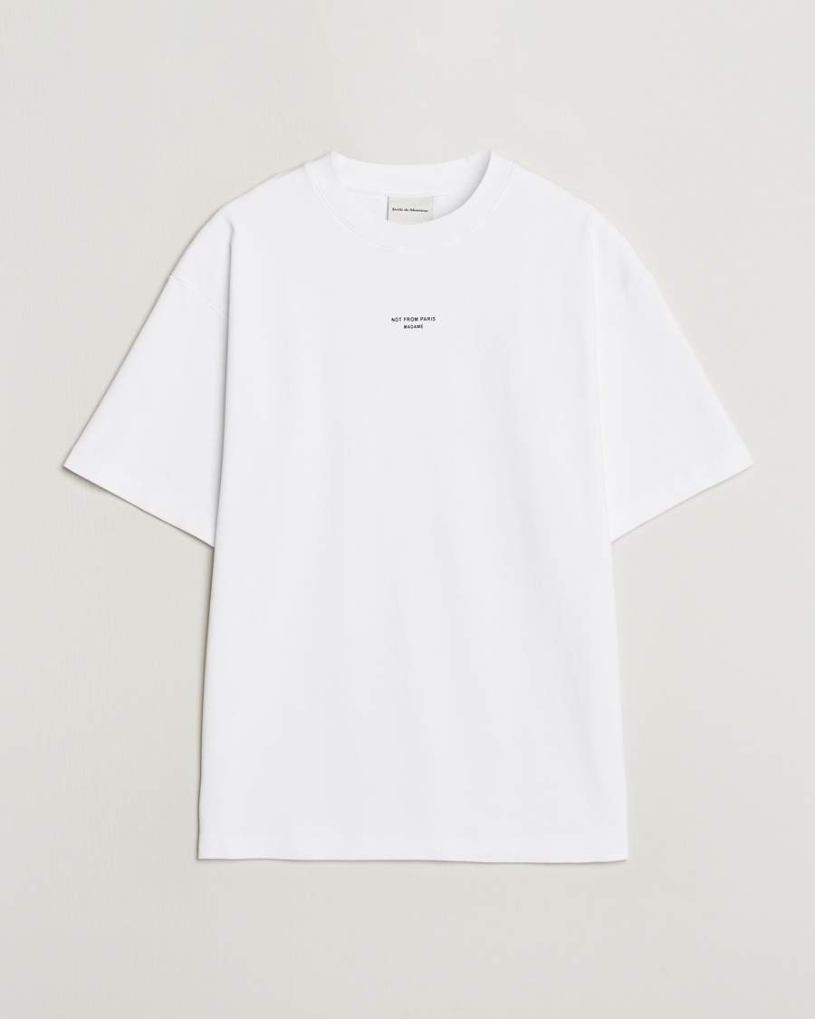 Drôle de Monsieur Classic Slogan T-Shirt Optic White – Blanc