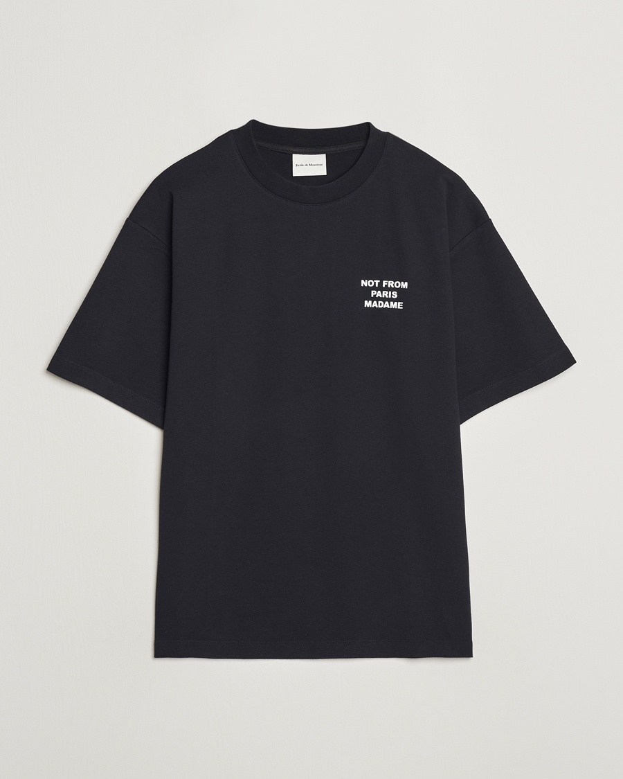 Drôle de Monsieur Slogan T-Shirt Black – Noir