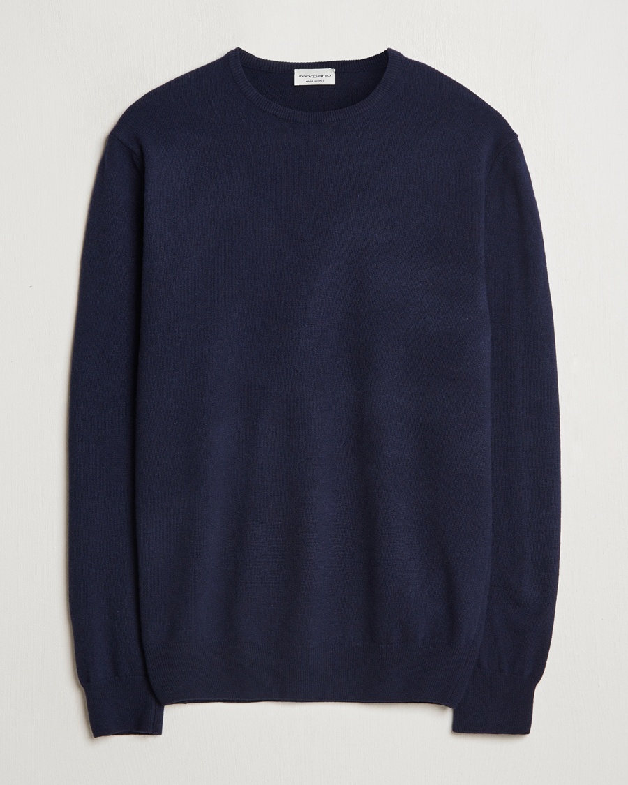 Morgano Wool/Cashmere Crewneck Navy – Bleu