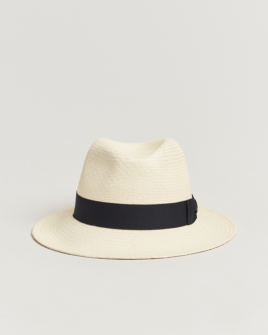 Wigéns Panama Hat White/Black – Blanc