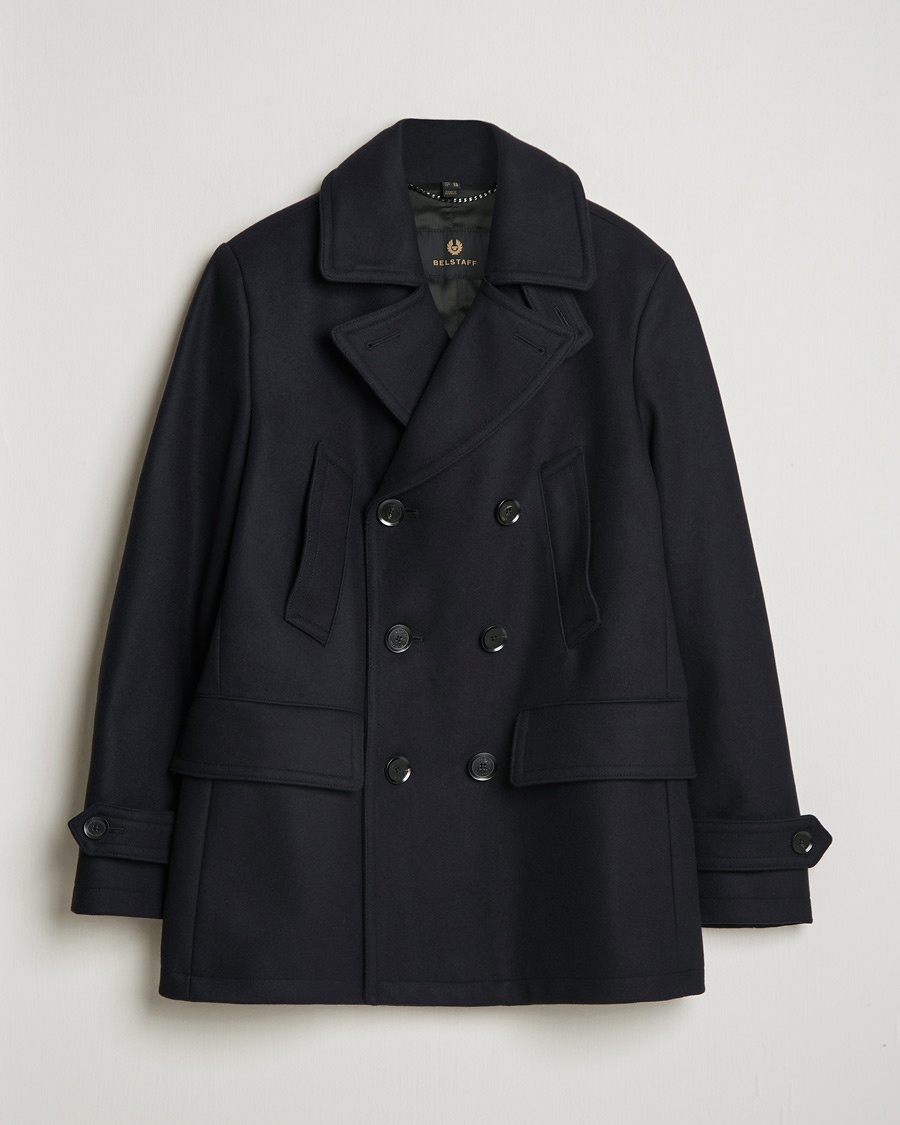 Belstaff Milford Wool Peacoat Ink Blue – Bleu